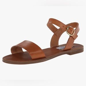 Steve Madden Womens Donddi Tan Leather Sandal